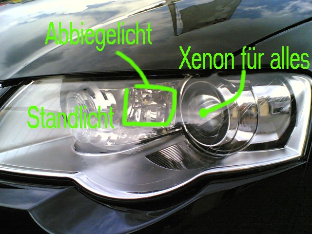 Abblendlicht, Fernlicht und Lichthupe mit Xenon im Passat 3C 3C-Xenon.jpg