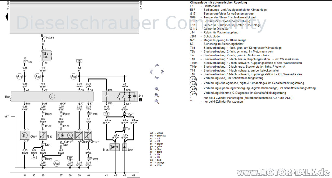 Stromversorgung Klimaanlage Audi A4 B5 | Dieselschrauber Community