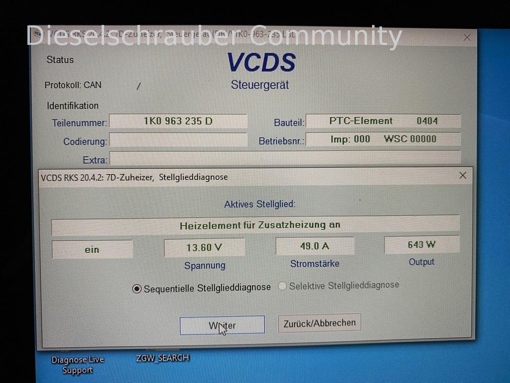 Fragen zu Luft-Zuheizer (Z35) mit PTC-Element + Steuergerät