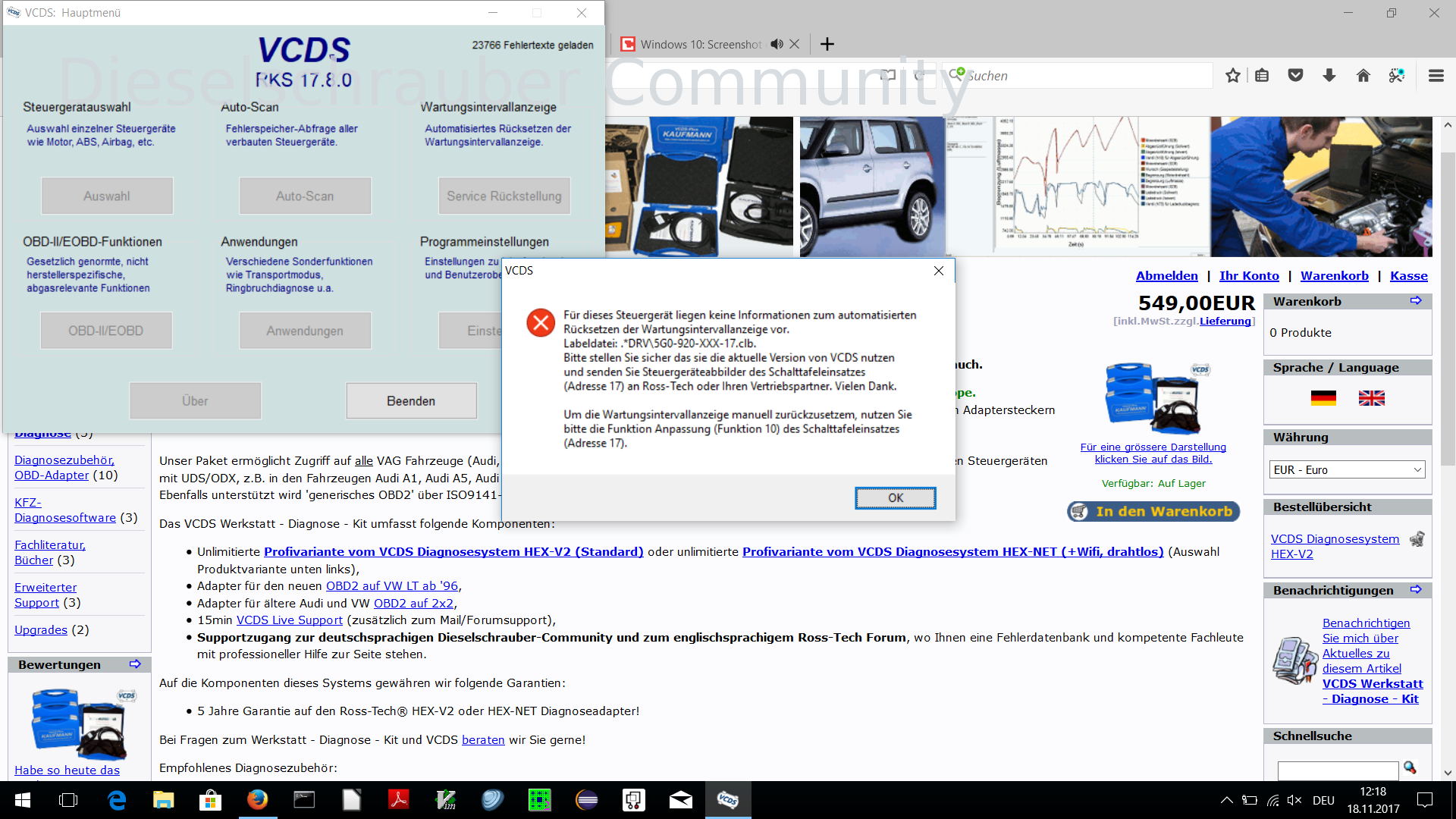 VCDS - Wartungsintervallanzeige zeigt Fehlermeldung Fehlermeldung.png