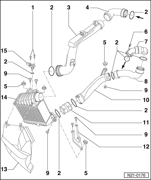 Conversione del sistema di raffreddamento dell'aria compressa da ASZ a ARL per Golf ASZ.png
