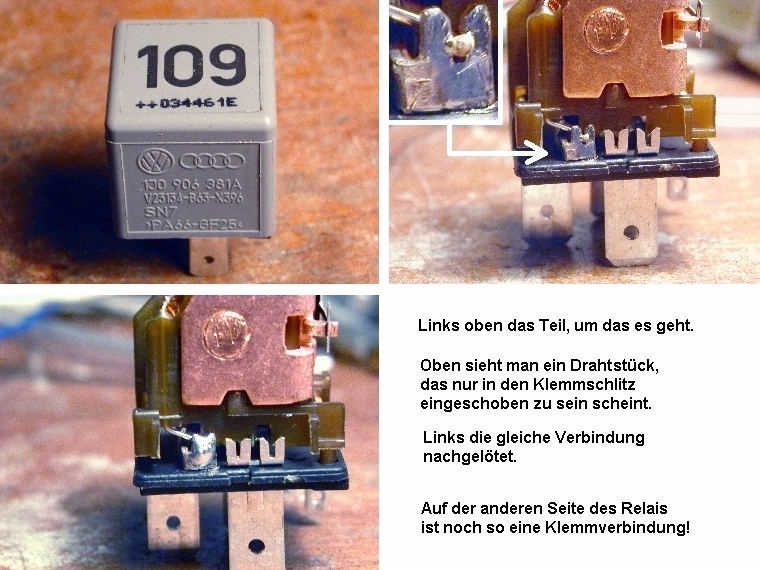 Relè auto: sostituzione e manutenzione Relais 109 nachlöten.JPG