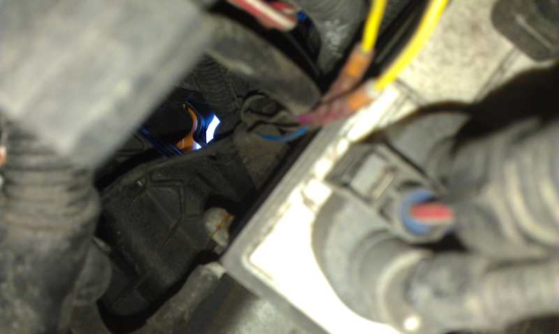 Mit Quetschverbindern wurde das Reparaturkabel wieder am Motorkabelbaum angeschlossen IMAG0584a.jpg